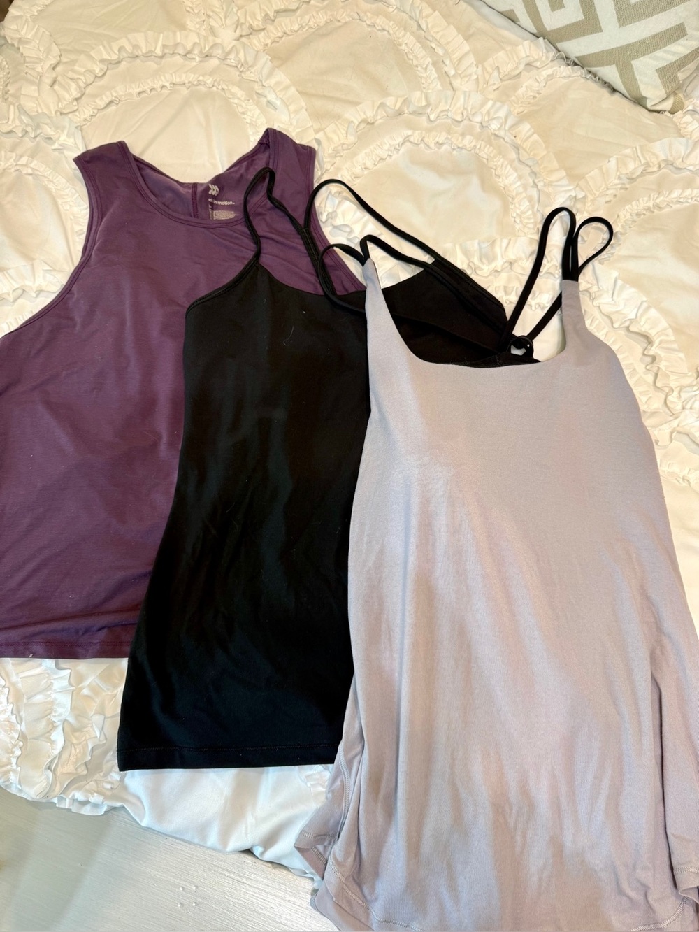 Lot of 3 Workout Tank Tops from Amazon and Target Athletic Gym Running size M/L